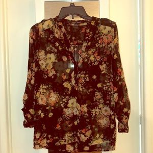 Sweet Rain half-button sheer top